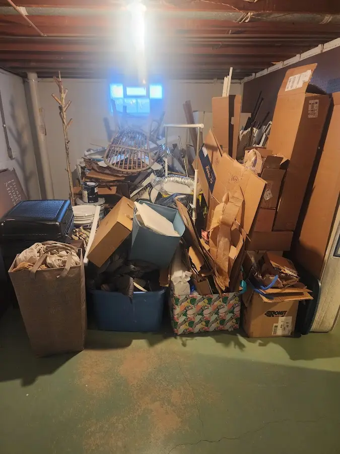 Roll-off dumpster container at job site for 2 Yard Dumpster Rental in Ashburn